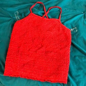 Red crop top